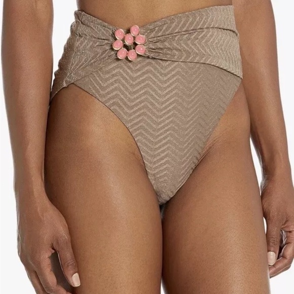 Trina Turk|Hi Waist Bikini Bottom size 12 NWT - Picture 1 of 6